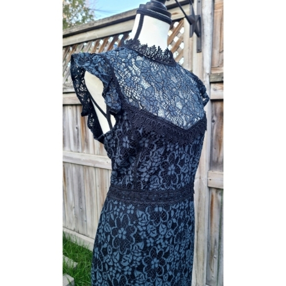 NWT Zara Lace Midi Pencil Dress, Size XL - Picture 2 of 15
